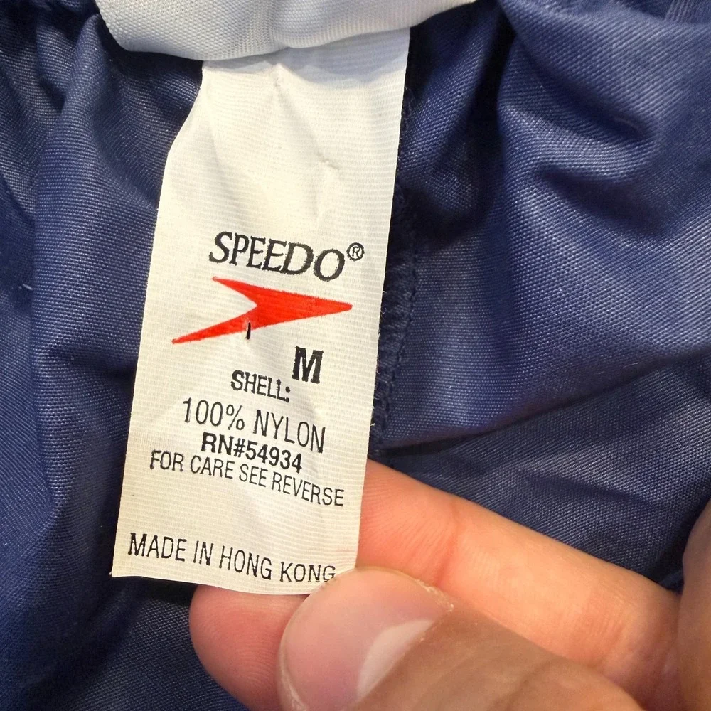 Speedo Mens Medium Vintage 90's Tearaway Track Pants‎ Nylon Navy